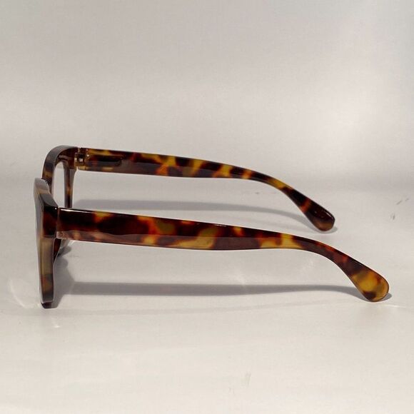 0816 Mona Reading Glasses 1.25 Brown Tortoise Readers Rounded Square Frame NWT - Picture 3 of 8